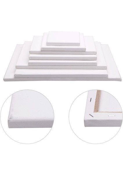 5 Adet Yağ Akrilik Boya Beyaz Boş Kare Sanatçı Tuval Ahşap Tahta Çerçevesi 40 x 40 cm (Yurt Dışından) modelleri