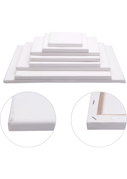 5 Adet Yağ Akrilik Boya Beyaz Boş Kare Sanatçı Tuval Ahşap Tahta Çerçevesi 15 x 15 cm (Yurt Dışından) fiyatları