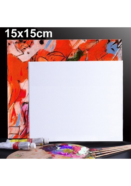 5 Adet Yağ Akrilik Boya Beyaz Boş Kare Sanatçı Tuval Ahşap Tahta Çerçevesi 15 x 15 cm (Yurt Dışından) fırsatları
