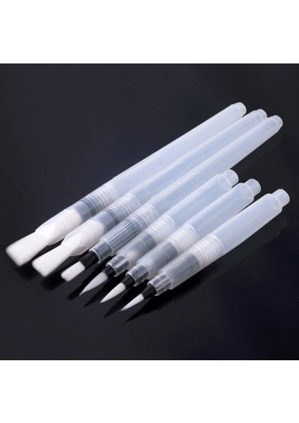 6 Adet Taşınabilir Boya Fırçası Su Renk Fırçası Kalem Yumuşak Suluboya Fırça Kalem Çizim Sanat Malzemeleri (Yurt Dışından)