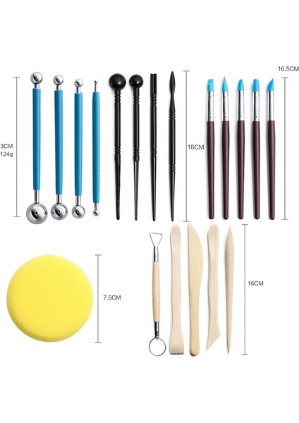 25 1 Arada Yumuşak Çömlek Kil Heykel Üretim Kombinasyonu Sanat Malzemeleri Seti (Yurt Dışından) fiyatları