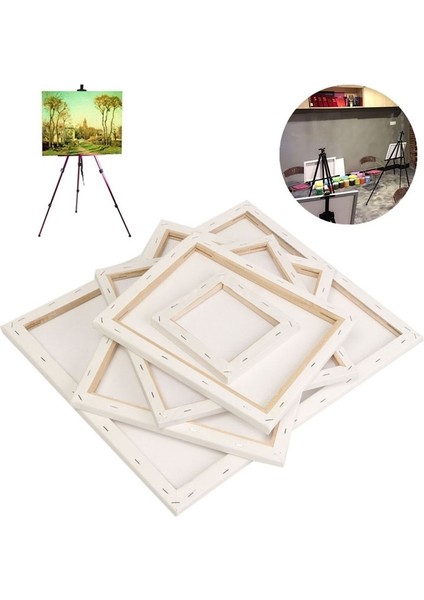 5 Adet Yağ Akrilik Boya Beyaz Boş Kare Sanatçı Tuval Ahşap Tahta Çerçevesi 40 x 50 cm (Yurt Dışından) modelleri