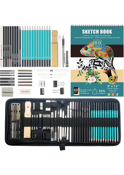 50'de 1 Sketch Kalem Alet Seti Yüksek Parlak Metal Kalem Karbon Kalem Boyama Sanat Seti Siyah (Yurt Dışından) fiyatları