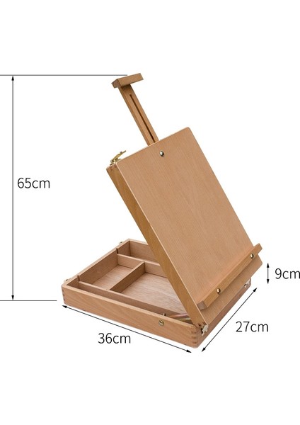 Yuvarlak Köşe Taşınabilir Yağlı Boya Kutusu Çok Fonksiyonlu Boyama Standı Ahşap Renk (Yurt Dışından) modelleri
