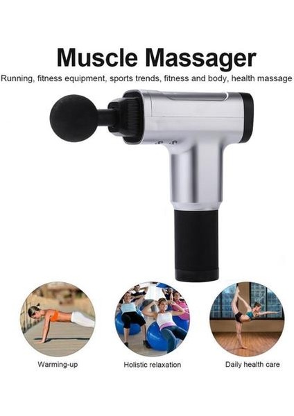 Altı Masaj Kafası Fasya Gun Kas Gevşeme Elektrikli Kilo Kaybı Cihazı Masaj Tabancası Ev Fitness Ekipmanları Sağlık Masajı | Fasi Gun (Yurt Dışından)