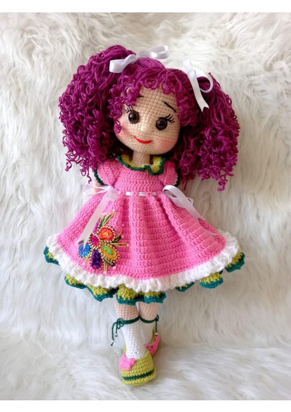 Pembiş Güzeli Bebek Amigurumi Organik Oyuncak