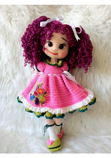 Pembiş Güzeli Bebek Amigurumi Organik Oyuncak