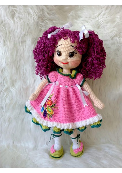 Pembiş Güzeli Bebek Amigurumi Organik Oyuncak