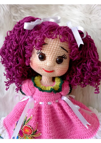 Pembiş Güzeli Bebek Amigurumi Organik Oyuncak