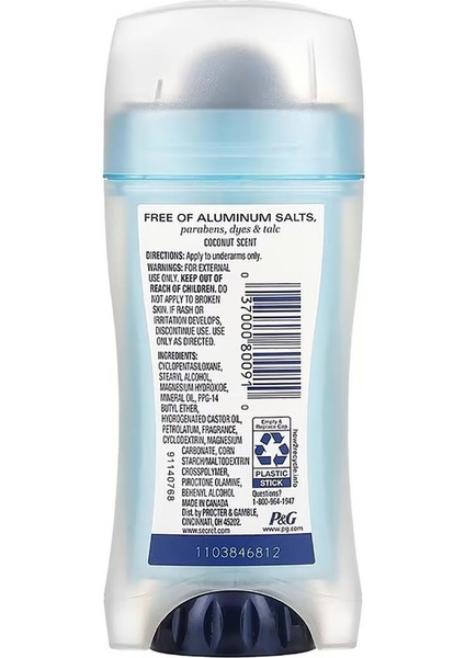Aluminum Free Coconut Koltuk Altı Deodorant Stick 68gr fiyatları