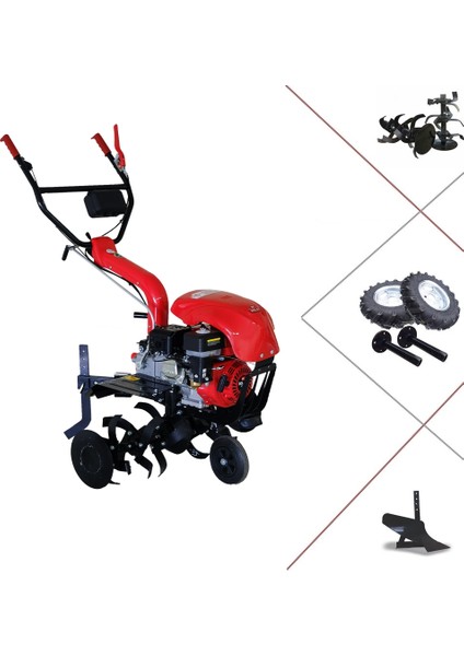 Atom 7 Hp 3+1 Benzinli Çapa Makinesi + Teker Takımı