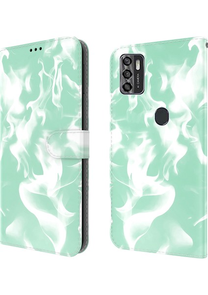 Zte Blade A7S Için Desenli Kapaklı Telefon Kılıfı - Yeşil (Yurt Dışından)