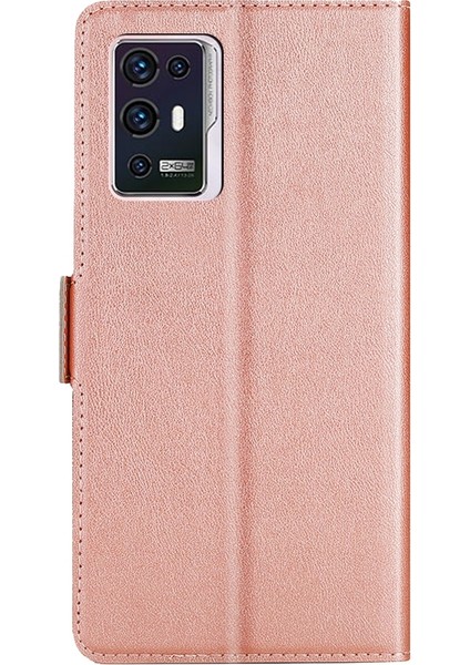 Zte Axon 30 Pro Için Kapaklı Telefon Kılıfı - Pembe Altın (Yurt Dışından) fırsatları