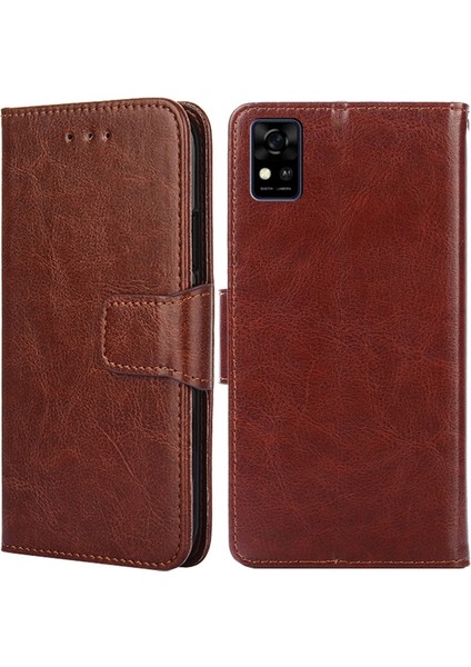 Zte Blade A31 Için Kapaklı Telefon Kılıfı - Kahverengi (Yurt Dışından)