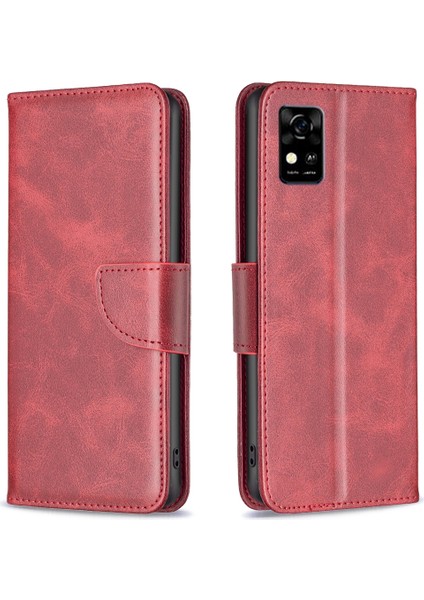 Zte Blade A31 Için Kapaklı Telefon Kılıfı - Kırmızı (Yurt Dışından)
