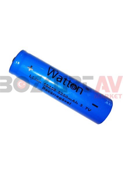 18650 3,7 Volt 5200 Mah Şarjlı Pil