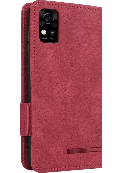 Zte Biade A31 Için Kapaklı Telefon Kılıfı - Kırmızı (Yurt Dışından) modelleri