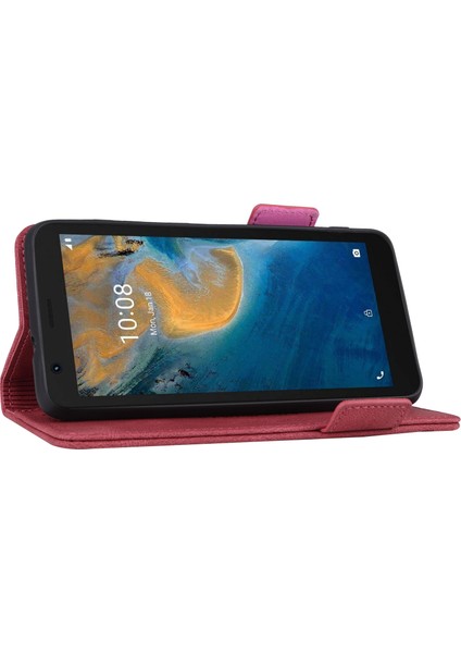 Zte Biade A31 Için Kapaklı Telefon Kılıfı - Kırmızı (Yurt Dışından) fırsatları