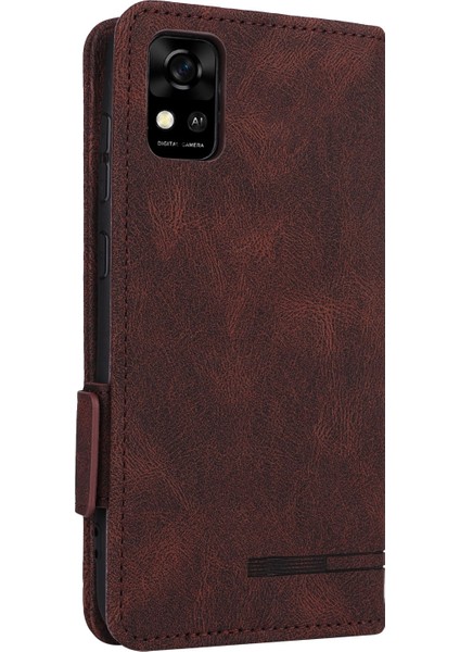 Zte Biade A31 Için Kapaklı Telefon Kılıfı - Kahverengi (Yurt Dışından) modelleri