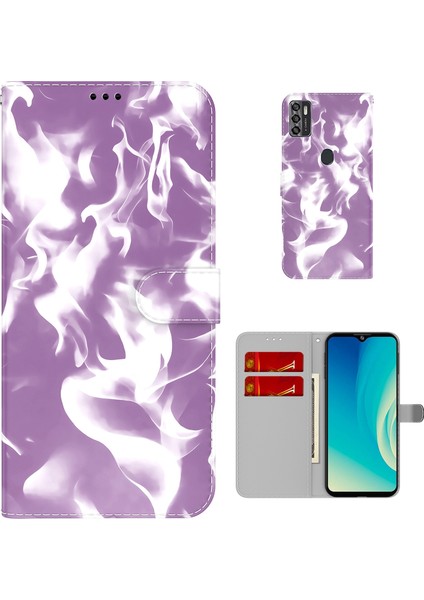 Zte Blade A7S Için Desenli Kapaklı Telefon Kılıfı - Mor (Yurt Dışından) modelleri