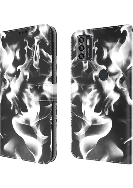 Zte Blade A7S Için Desenli Kapaklı Telefon Kılıfı - Siyah (Yurt Dışından)