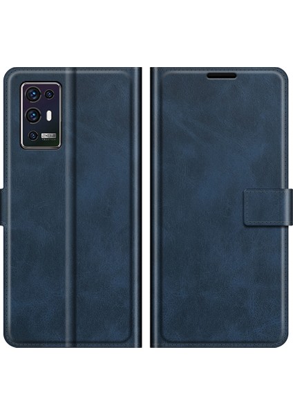 Zte Axon 30 Pro Için Kapaklı Telefon Kılıfı - Mavi (Yurt Dışından)