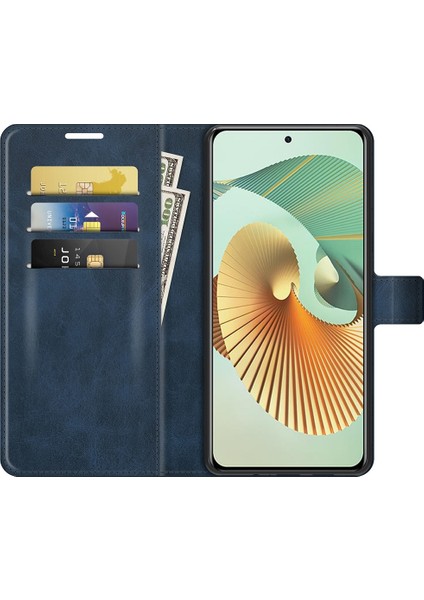 Zte Axon 30 Pro Için Kapaklı Telefon Kılıfı - Mavi (Yurt Dışından) modelleri