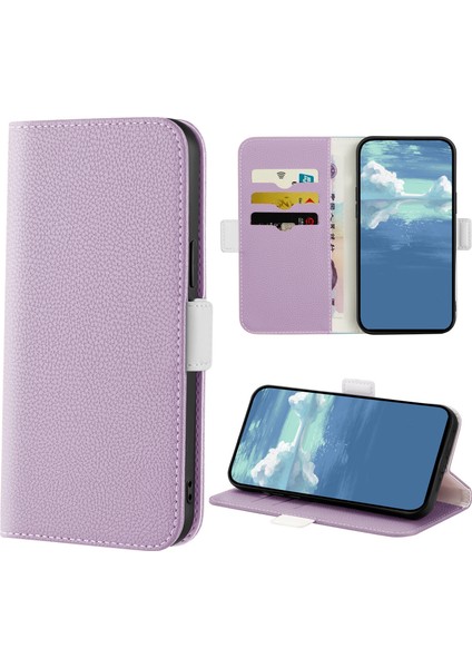 Samsung Galaxy A23 4g Için Litchi Doku Telefon Kılıfı - Açık Mor (Yurt Dışından) fiyatları
