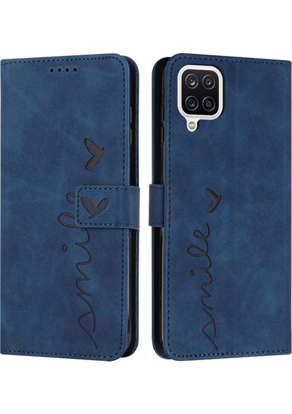 Samsung Galaxy A22 4g Için Cilt Fe Pu Telefon Kılıfı - Mavi (Yurt Dışından) fiyatları