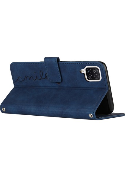 Samsung Galaxy A22 4g Için Cilt Fe Pu Telefon Kılıfı - Mavi (Yurt Dışından) fırsatları