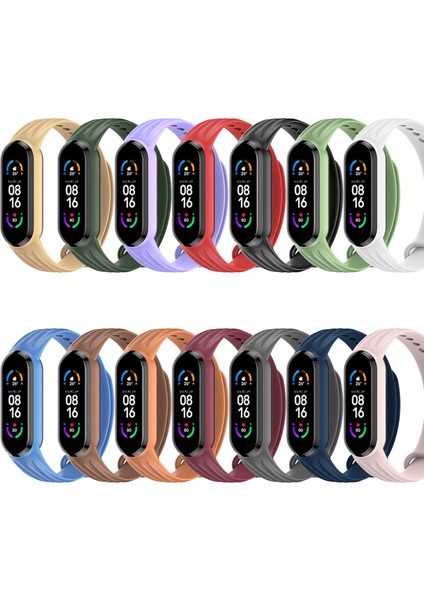 Xiaomi Mi Band 6/5 Kahverengi Için Silikon Saat Bandı (Yurt Dışından) fiyatları