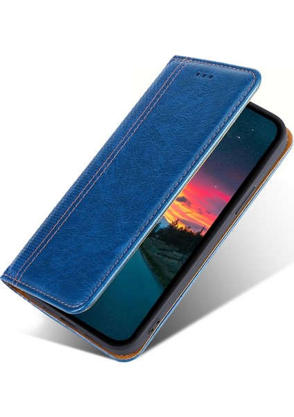 Samsung Galaxy F52 5g Için Pu Telefon Kılıfı - Mavi (Yurt Dışından) modelleri