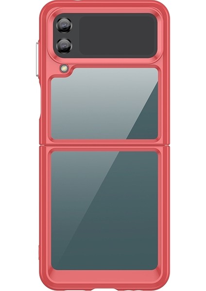 Samsung Galaxy Z Flip4 5g Için Renkli Akrilik + Tpu Telefon Kılıfı - Kırmızı (Yurt Dışından) fırsatları