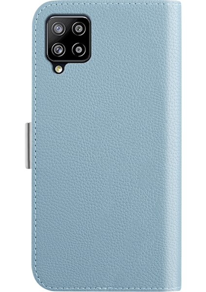 Samsung Galaxy A22 4g Açık Için Litchi Doku Telefon Kılıfı - Açık Mavi (Yurt Dışından) modelleri