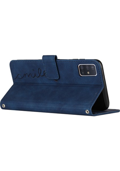 Samsung Galaxy A71 4g Için Cilt Fe Pu Telefon Kılıfı - Mavi (Yurt Dışından) fırsatları