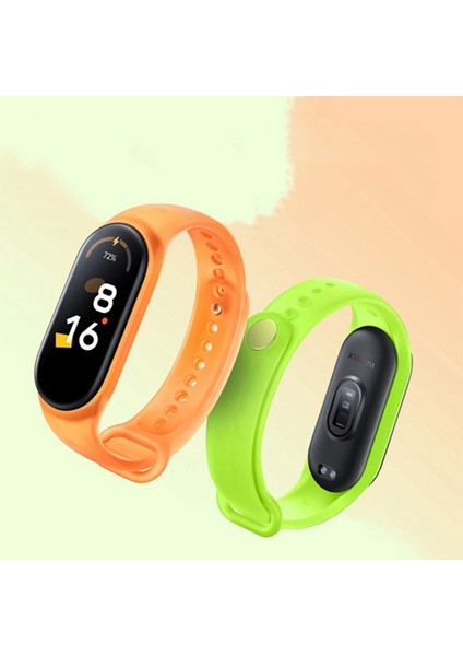 Mi Band 7 / 7nfc Saat Kayışı - Floresan Turuncu (Yurt Dışından)