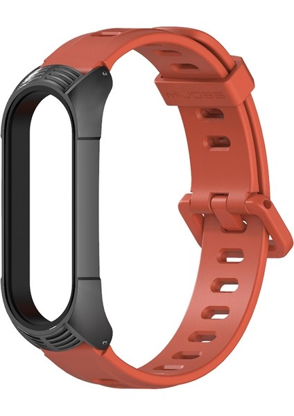 Xiaomi Mı Band Için 6/5/4/3 Silikon Kayış, Stil: Tf Case Gri+Gümüz(Yurt Dışından)
