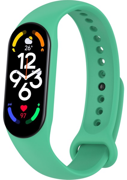 Xiaomi Mi Band 7 Mint Green Için Silikon Izleme Bandı