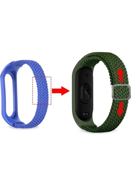 Xiaomi Mi Band 7 Renkli Blue Için Naylon Örgülü Saat Bandı fırsatları