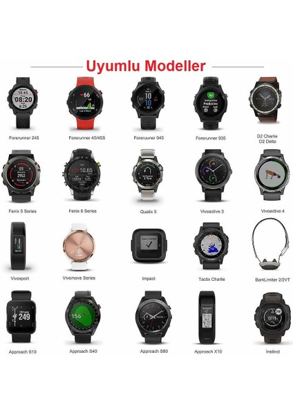 Garmin Fenix 5s-5x-5-6 Plus Uyumlu USB Hızlı Şarj KABLOSU-MI-356