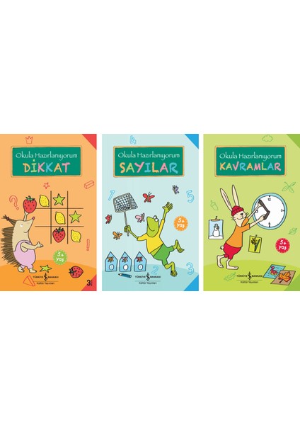 Okula Hazırlanıyorum Serisi 3 Kitaplık Set: Dikkat - Kavramlar - Sayılar - Christine Mildner