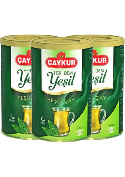 Yaprak Yeşil Çay Sade 150 gr 3 Adet