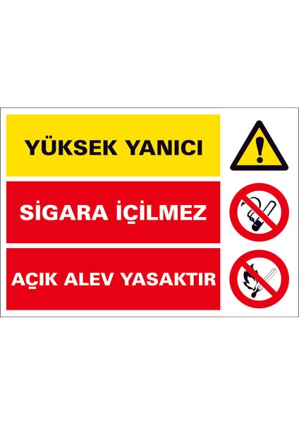 Çağ Tehlikeli Bölg Sticker 25X35 cm Etiket