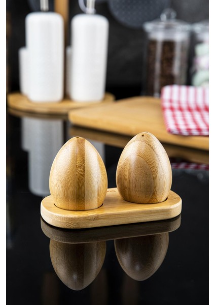 Bambu Ağacı, Yumurta Model Tuzluk, Biberlik