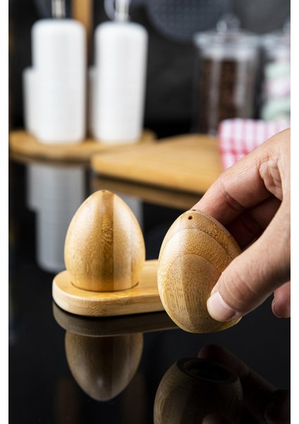 Bambu Ağacı, Yumurta Model Tuzluk, Biberlik