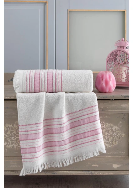 Zeynep Tekstil Trendy Banyo Havlu Seti 70 x 140 cm & 50 x 90 cm