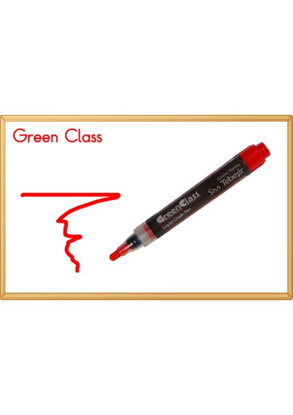 Green Class Sıvı  Tebeşir  Kalemi-Kırmızı-10’ Lu