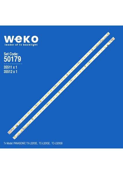 WKSET-5179 35511X1 35512X1 STM320A27 2 Adet LED Bar