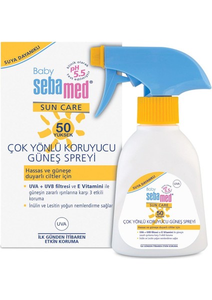 Baby Çok Yönlü Koruyucu Güneş Spreyi SPF50+ 200 ml + Çok Yönlü Koruyucu Güneş Kremi Spf 50+ 75 ml