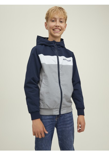 Renkli Kapüsonlu Çocuk Ceket-12200453